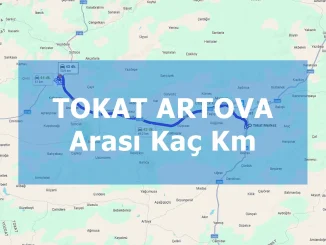 Tokat Artova Arası Kaç Km